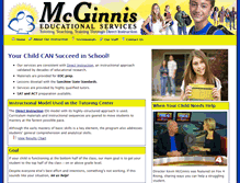 Tablet Screenshot of mcginniseducationalservices.com